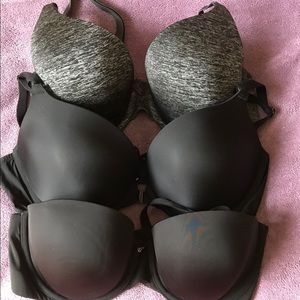Victoria’s Secret bras.  Black, size 36C